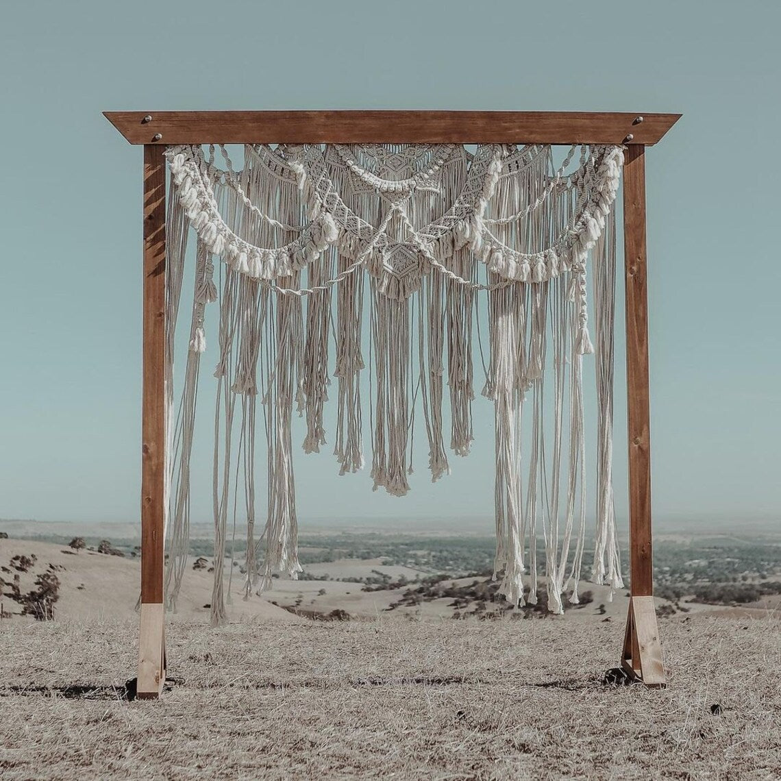 Handmade Macrame Wedding Backdrop Macrame Wedding Arch Arbor, Macrame Door Hanging