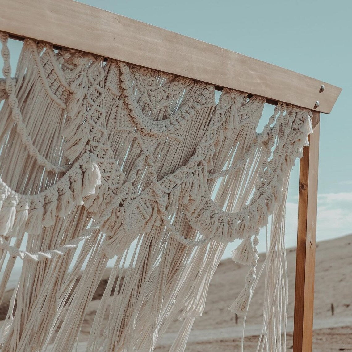 Handmade Macrame Wedding Backdrop Macrame Wedding Arch Arbor, Macrame Door Hanging