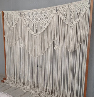 Handmade Macrame Large Curtain Bohemian Decoration Wall Arch