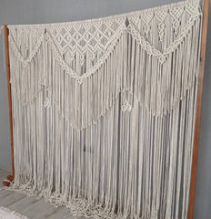 Handmade Macrame Large Curtain Bohemian Decoration Wall Arch