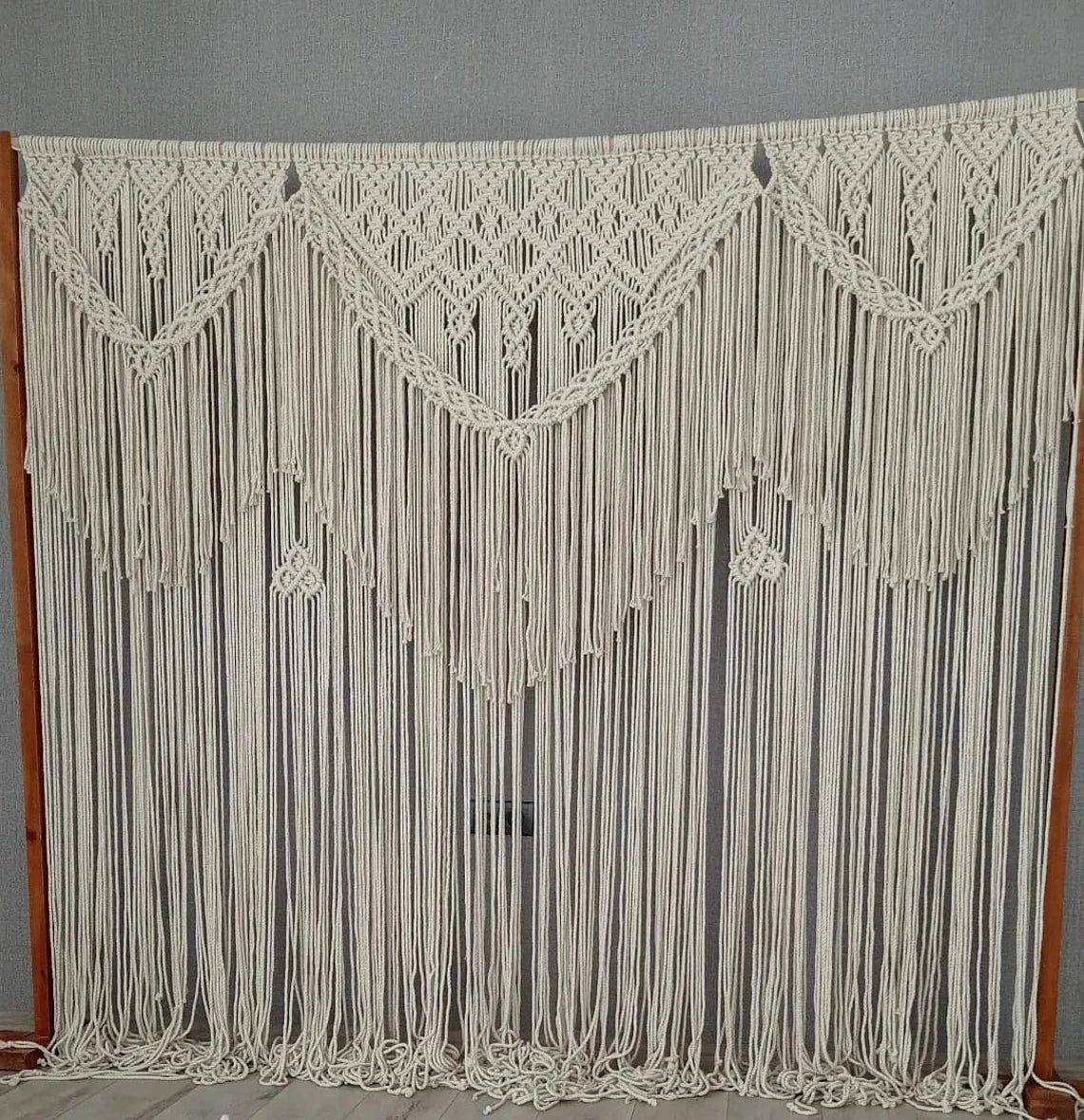 Handmade Macrame Large Curtain Bohemian Decoration Wall Arch