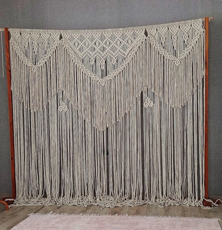 Handmade Macrame Large Curtain Bohemian Decoration Wall Arch