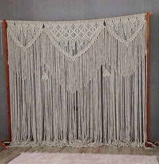 Handmade Macrame Large Curtain Bohemian Decoration Wall Arch