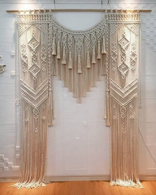 Luxury Handmade Art Macrame Curtain Macrame Wedding Backdrop