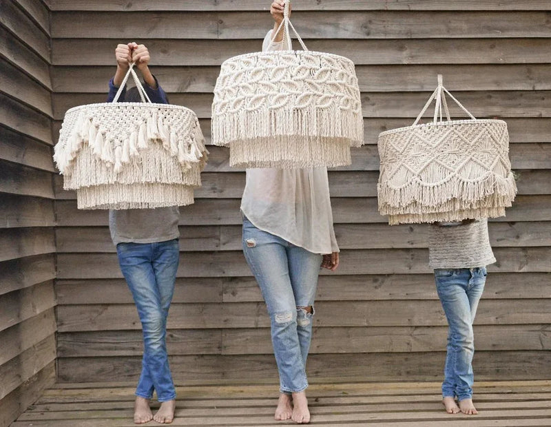 Beautiful Handmade Macrame Chandelier Multi Designs for Home Decoration