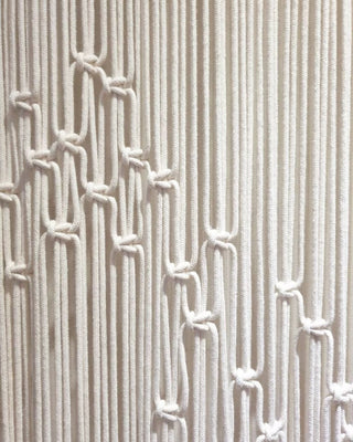 Handmade Macrame Curtain Wall Hanging Modern Geometric Woven Bohemian Tapestry, Mid Century Modern, Wedding Backdrop, Bedroom Decor