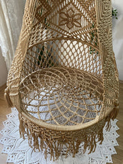 Handmade Macrame Swing Chair, Hanging Hammock, Valentine Gift