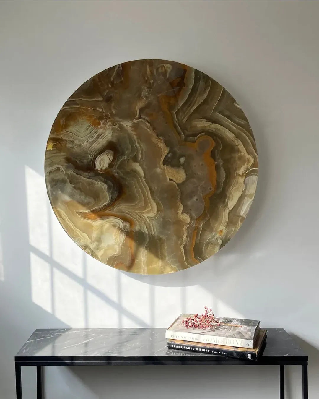 Concave Marble Pattern Wall Mirror