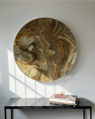 Concave Marble Pattern Wall Mirror