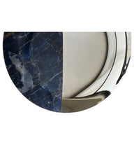 Concave Blue Marble Split Wall Mirror
