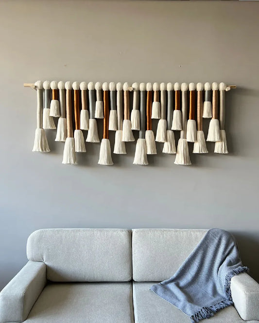 Large Textured Fiber Wall Hanging