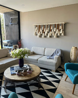 Large Textured Fiber Wall Hanging