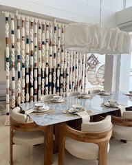 Large Floor-to-Ceiling Fiber Art Room Divider