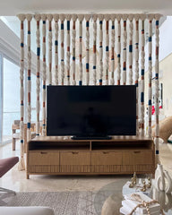 Large Floor-to-Ceiling Fiber Art Room Divider