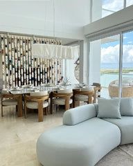 Large Floor-to-Ceiling Fiber Art Room Divider