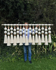 Sculptural Spherical Fiber Art Wall Hanging