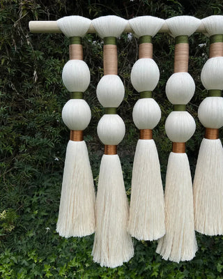Sculptural Spherical Fiber Art Wall Hanging