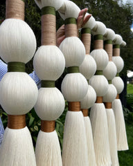 Sculptural Spherical Fiber Art Wall Hanging