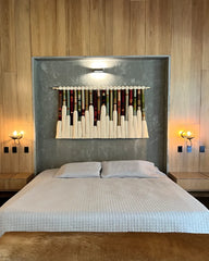 Multi-Color Color-Blocked Fiber Art Wall Hanging