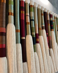Multi-Color Color-Blocked Fiber Art Wall Hanging