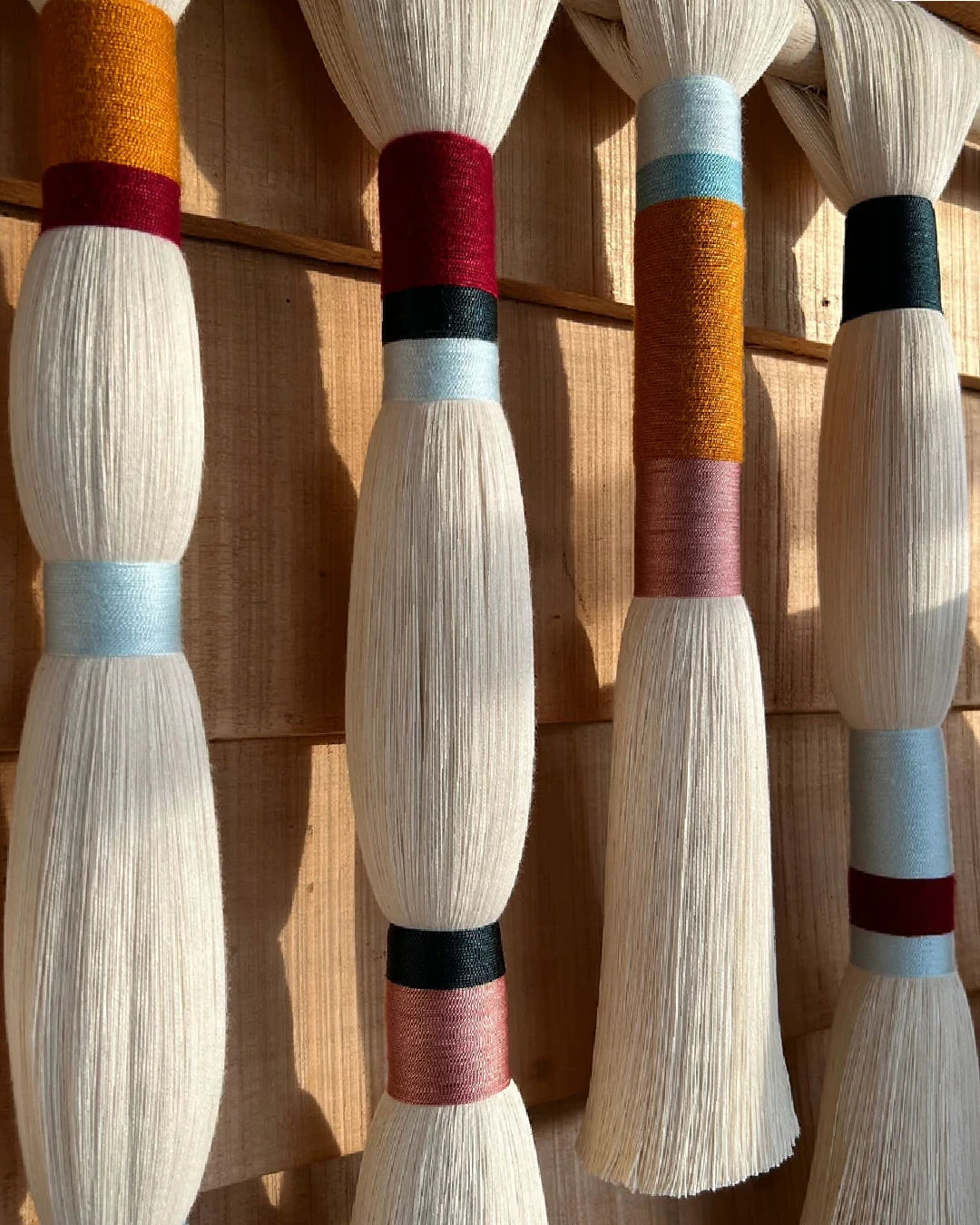 Pastel Multi-Color Fiber Art Wall Hanging