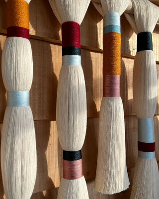 Pastel Multi-Color Fiber Art Wall Hanging