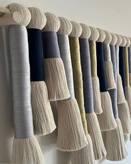 Blue and Mustard Macrame Wall Decor