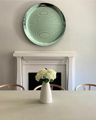 Convex Mint Green Wall Mirror