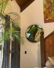 Convex Mint Green Wall Mirror