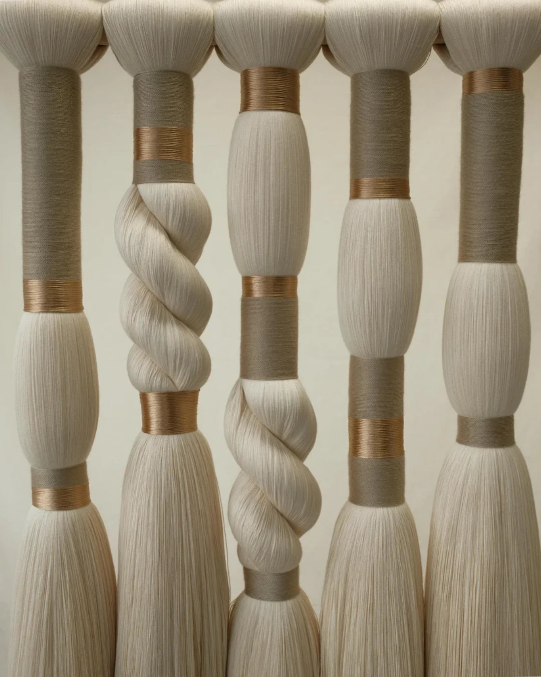 Neutral Fiber Art Hanging Tapestry