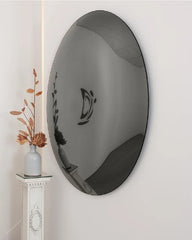 Convex Oval Smoked Grey Wall Mirror