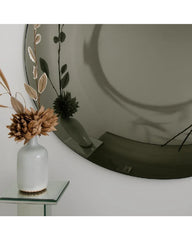 Convex Oval Smoked Grey Wall Mirror