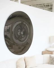 Convex Oval Smoked Grey Wall Mirror