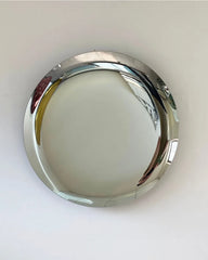 Polished Stainless Steel Convex Round Wall Mirror