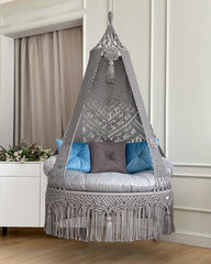 Garden Cushion Macrame Swing Chair, Hanging Chair, Hammock Chair
